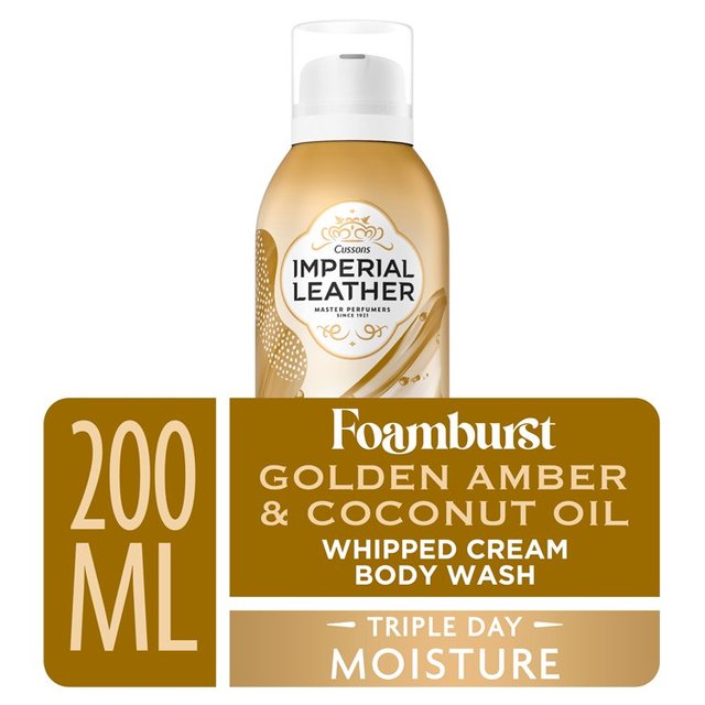 Imperial Leather Foamburst Triple Day Moisture Golden Amber and Coconut Oil, 200ml