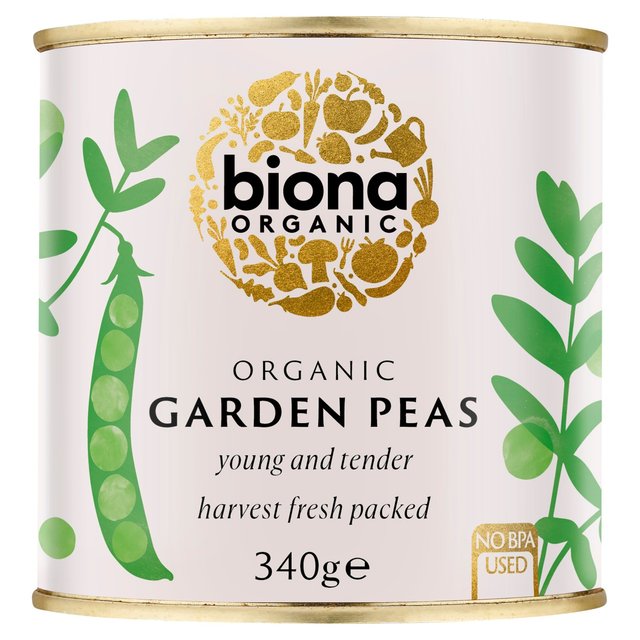 Biona Organic Garden Peas, 340g