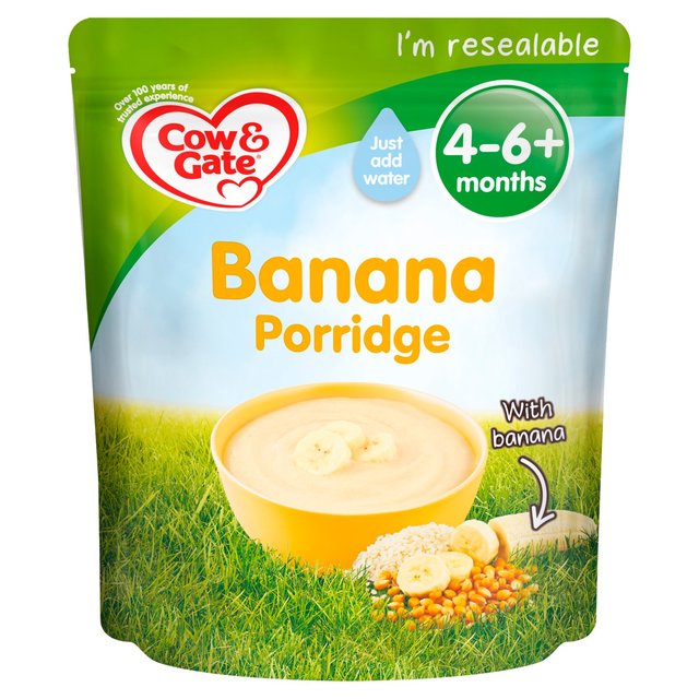 Cow & Gate Banana Porridge, 4-6 Mths+, 125g