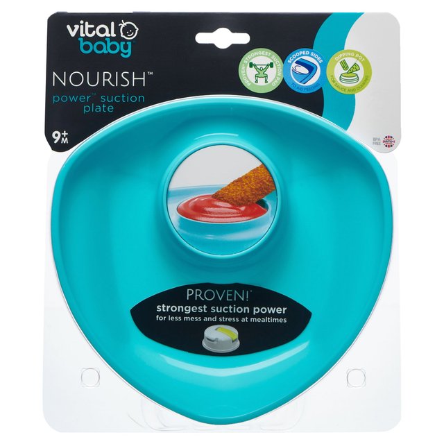Vital Baby Power Suction Plate Blue, One Size