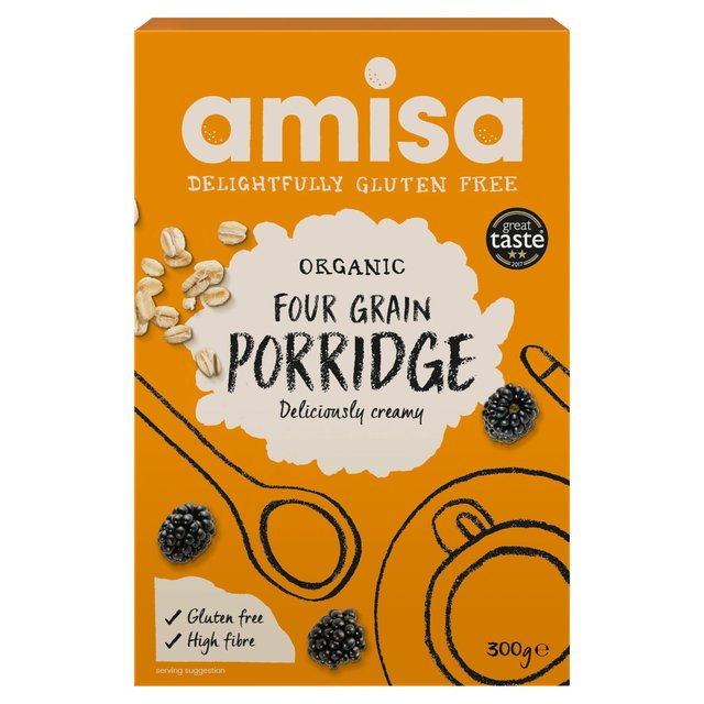 Amisa Organic Gluten Free Four Grain Porridge, 300g