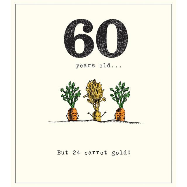 Carrots In The Ground 60th Birthday Card, 16x176cm