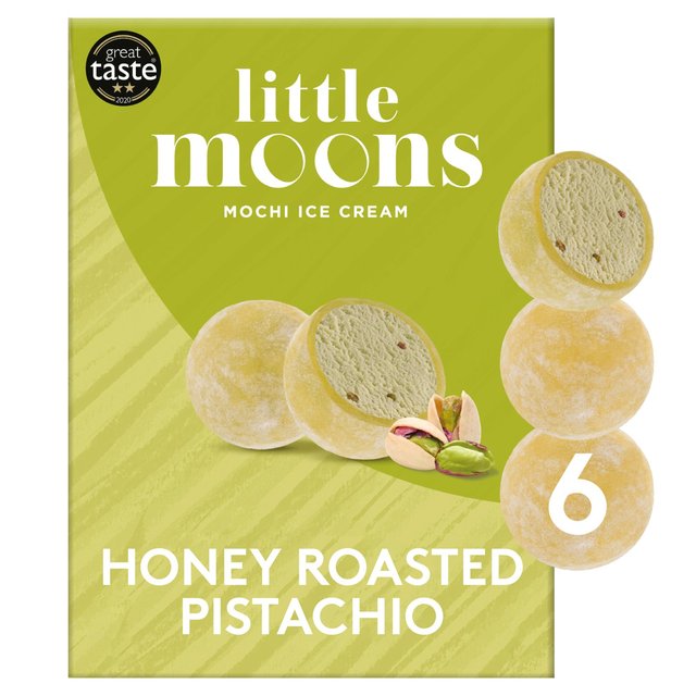 Little Moons Honey Roasted Pistachio Mochi Ice Cream, 6 x 32g