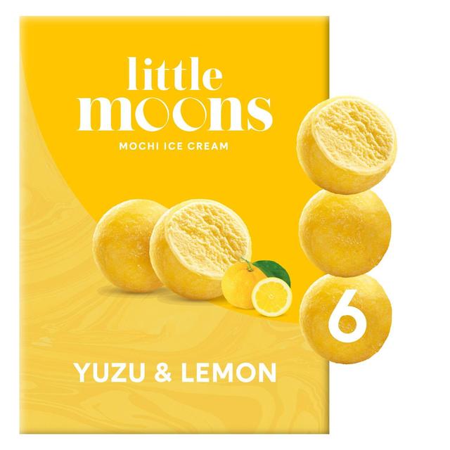 Little Moons Vegan Yuzu Lemon Mochi Ice Cream, 6 x 32g