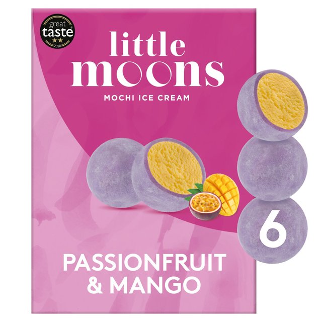 Little Moons Vegan Passionfruit & Mango Mochi Ice Cream, 6 x 32g