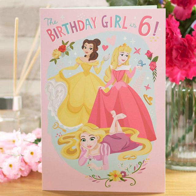 Disney Princesses 6th Birthday Card | Ocado
