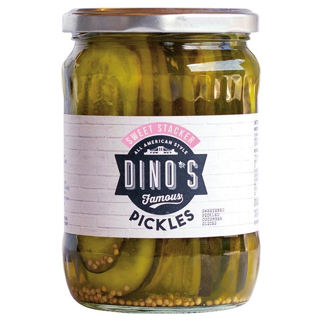 Dino’s Famous Sweet Stacker Pickles, 530g