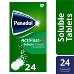 Panadol ActiFast Soluble Paracetamol Painkillers 500mg 24 Tablets