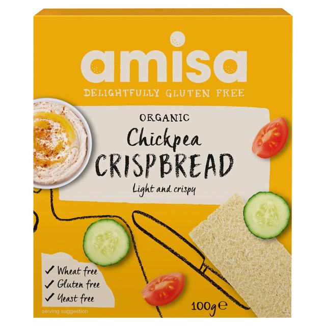 Amisa Organic Gluten Free Chickpea Crispbread, 100g