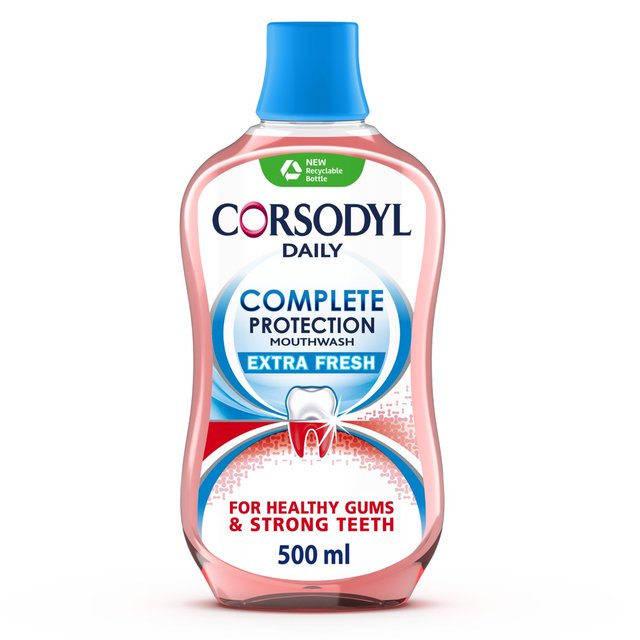 Corsodyl Gum Mouthwash Complete Protection Extra Fresh, 500ml