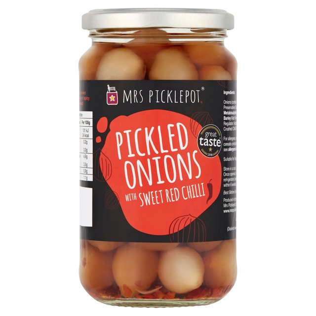 Mrs Picklepot Pickled Onions With Sweet Red Chilli, 440g