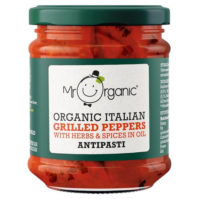 Mr Organic Grilled Peppers Antipasti, 190g