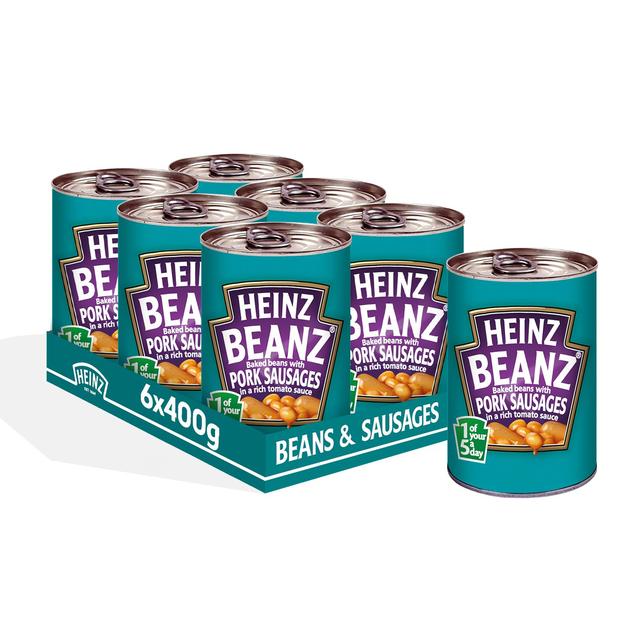 Heinz Beanz & Sausages, 6 x 415g