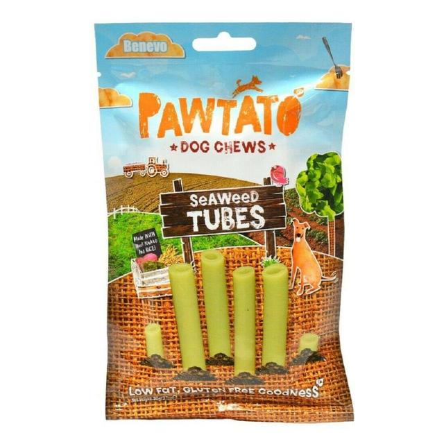 Benevo Pawtato Seaweed Tubes, Vegan Dog Treats, 90g