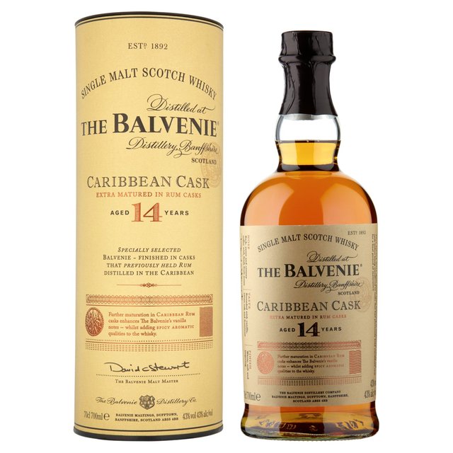 The Balvenie Caribbean Cask 14 Year Old Single Malt Whisky, 70cl
