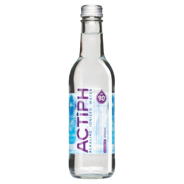 Actiph Alkaline Ionised Water Glass Bottle, 330ml