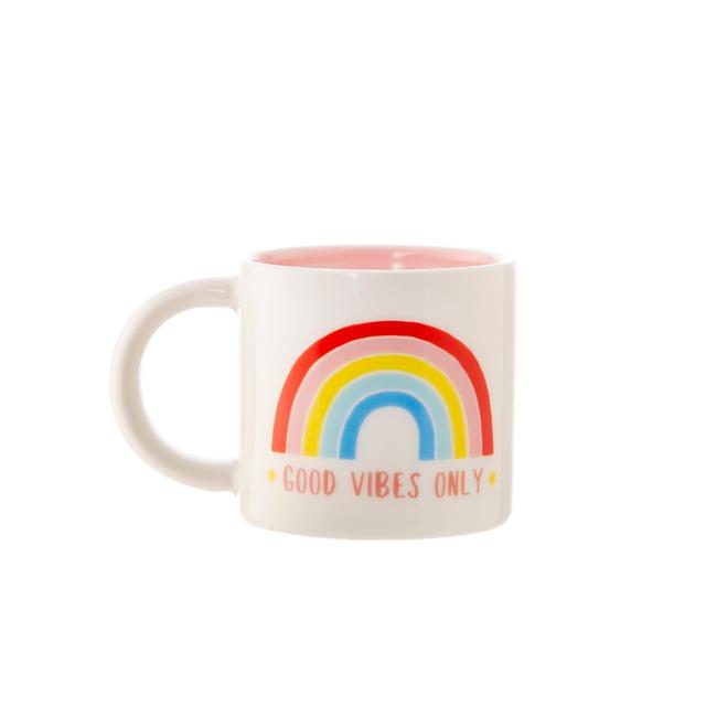 Sass & Belle Pink, Red and Blue Porcelain Good Vibes Only Mug, One Size