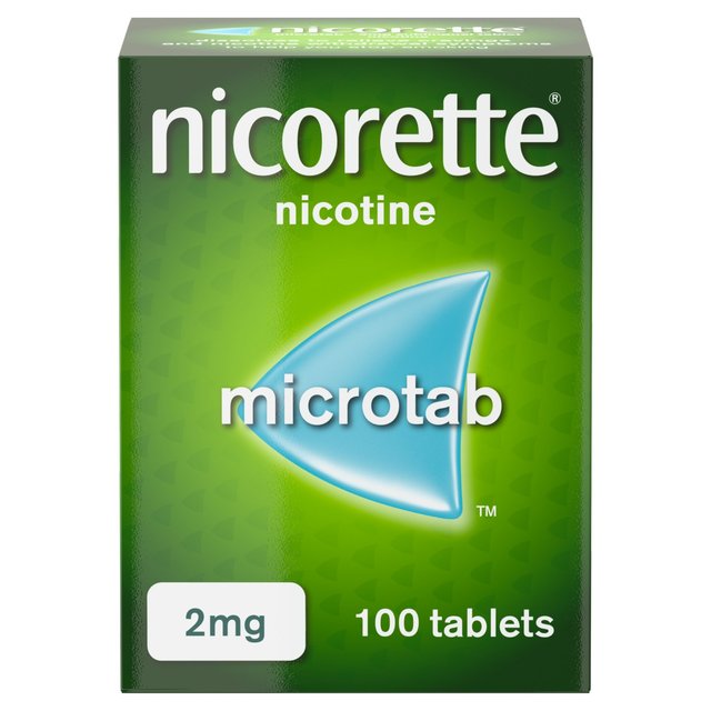 Nicorette Microtabs, 2 mg,100 Tabs, Stop Smoking Aid, 100 Per Pack
