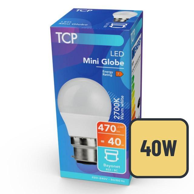 TCP Mini Globe Bayonet 40W Light Bulb