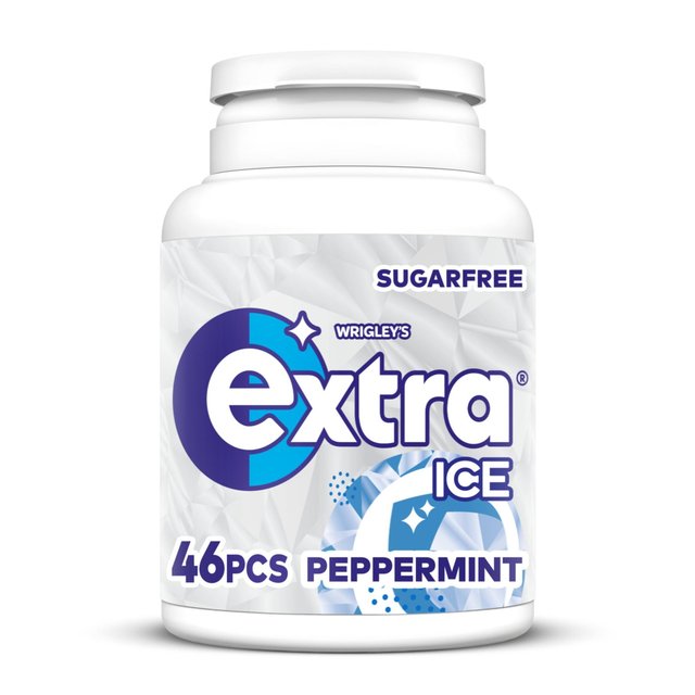 Wrigley’s Extra Extra Ice Peppermint Sugarfree Chewing Gum Bottle 46 Pieces, 64g