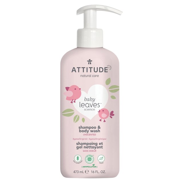 Attitude Baby Leaves 2in1 Shampoo Fragrance Free, 473ml
