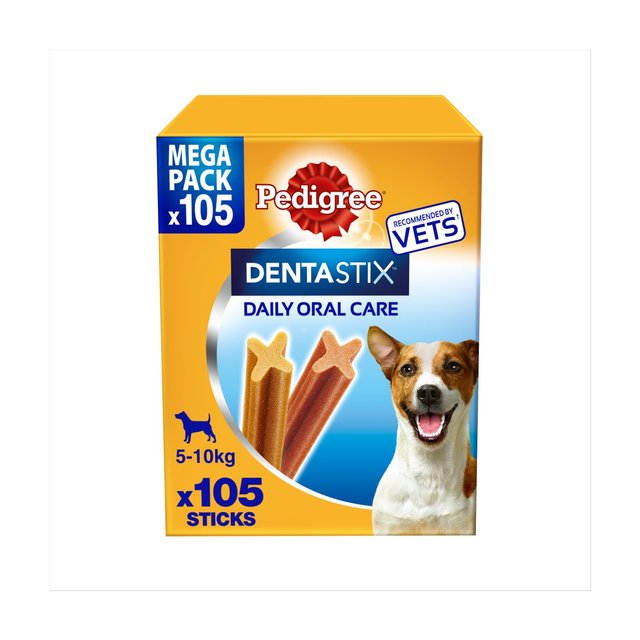 Pedigree Dentastix Daily Adult Small Dog Treats Dental Sticks, 105 x 16g