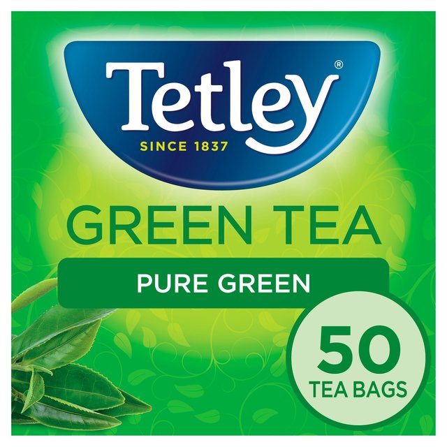 Tetley Pure Green Tea Bags, 50 Per Pack