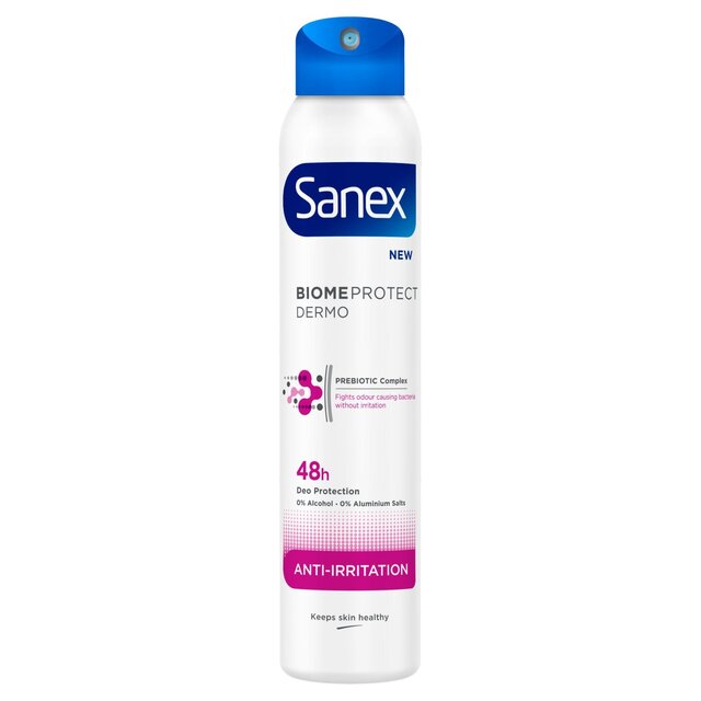 SANEX SPRAY ANTI IRRITATION 48H 0%alcohol 0%aluminium salts