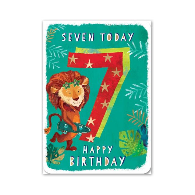 Ling Design Seven Today Lion 7th Birthday Card