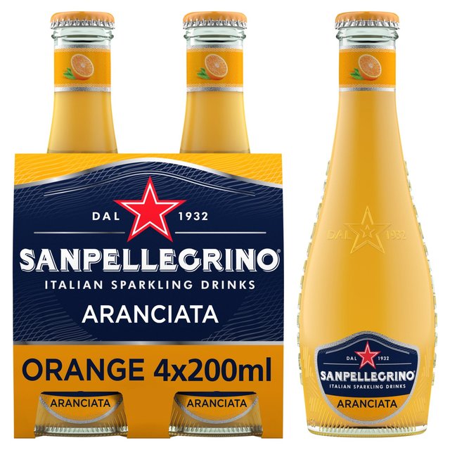 San Pellegrino Classic Taste Orange Glass, 4 x 200ml