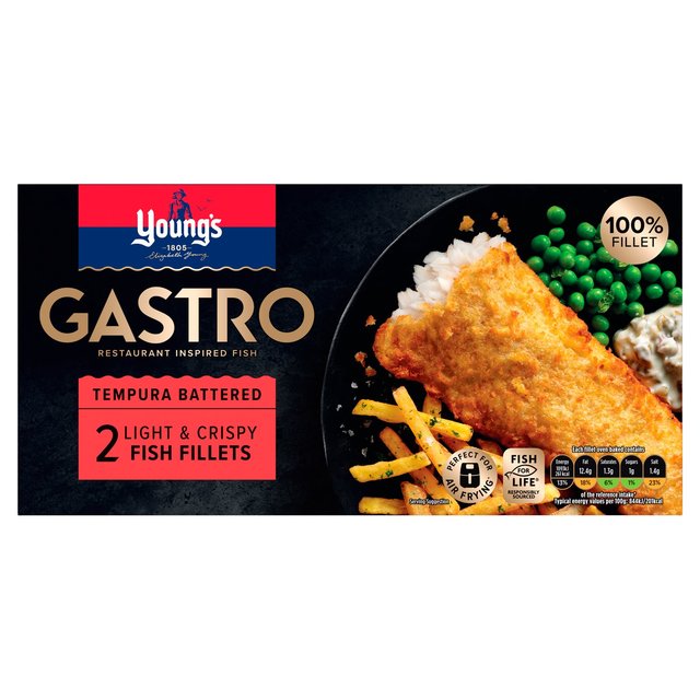 Young’s Gastro 2 Tempura Battered Fish Fillets, 270g