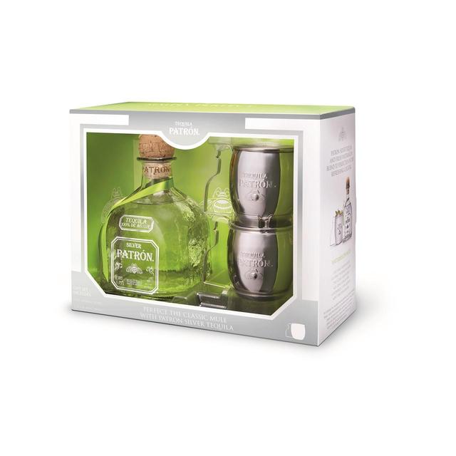 Patron Silver Tequila Mule Mugs Gift Pack, 70cl