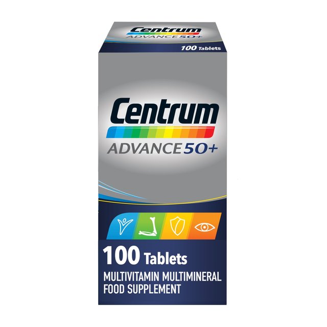 Centrum Advance 50+ Multivitamins With Vitamin D Tablets, 100 Per Pack