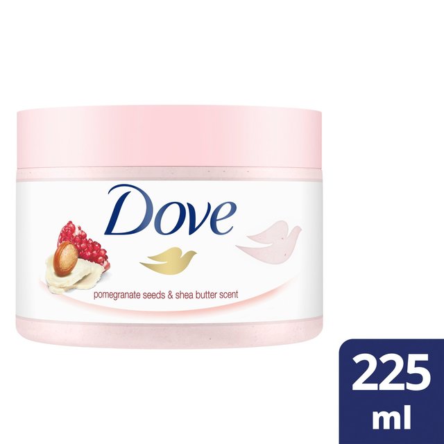 Dove Pomegranate Shower Exfoliating Body Scrub Jar, 225ml