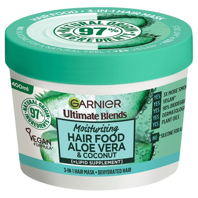 Garnier Ultimate Blends Hair Food Aloe Vera 3-in-1 Mask Treatment, 390ml