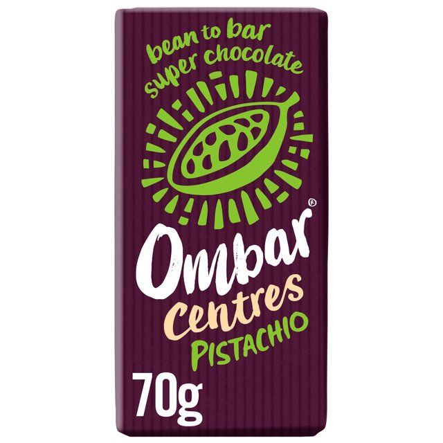 Ombar Centres Pistachio Organic Vegan Fair Trade Chocolate, 70g