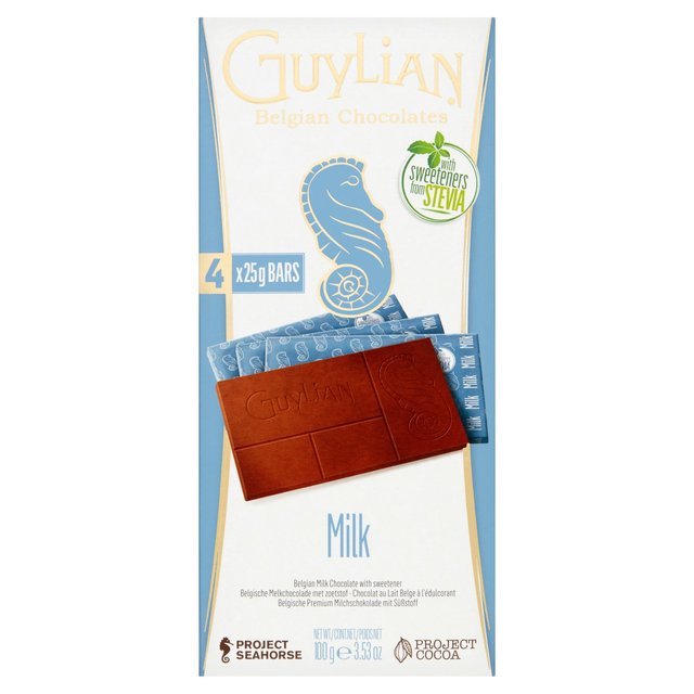 Guylian No Added Sugar Milk Bars, 100g