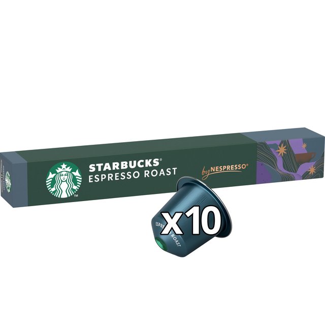 Starbucks by Nespresso Espresso Roast Coffee Pods, 10 Per Pack