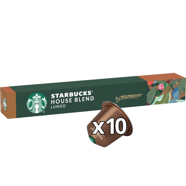 Starbucks by Nespresso House Blend Lungo Coffee Pods, 10 Per Pack
