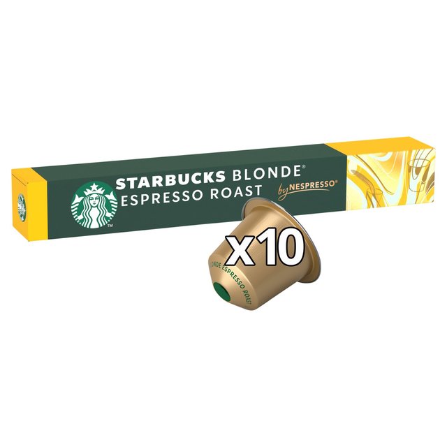 Starbucks by Nespresso Blonde Espresso Roast Coffee Pods, 10 Per Pack