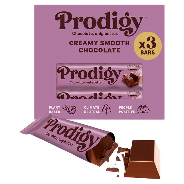Prodigy Creamy Smooth Chocolate Bar Multipack, 3 x 35g