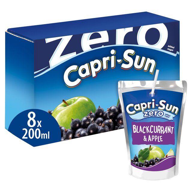 Capri Sun No Added Sugar Blackcurrant and Apple, 8 x 200ml