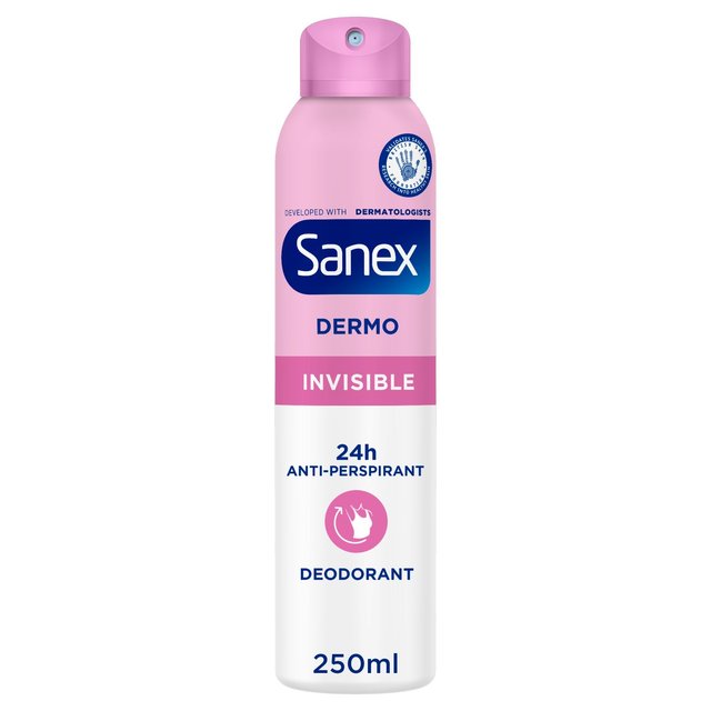 Sanex Dermo Invisible Antiperspirant Deodorant Spray, 250ml