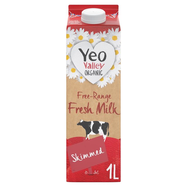 Yeo Valley Organic Fresh Skimmed Milk, 1l