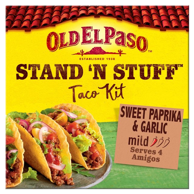 Old El Paso Mexican Stand ’N’ Stuff Sweet Paprika & Garlic Taco Kit, 312g
