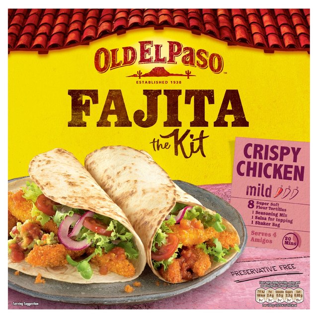 Old El Paso Mexican Oven Baked Crispy Chicken Fajita Kit, 555g