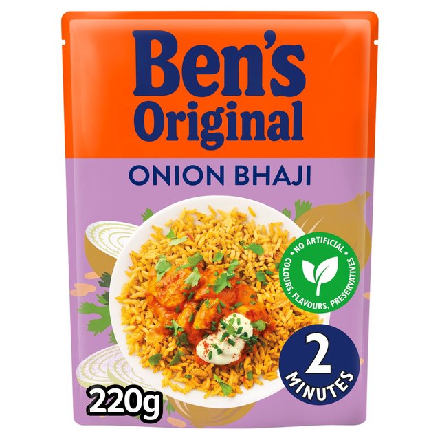 Ben’s Original Rice Onion Bhaji Microwave Rice, 220g