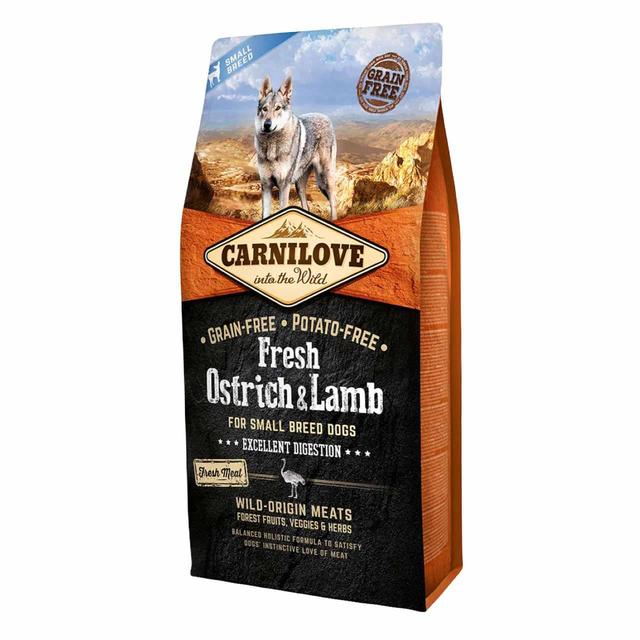 Carnilove Fresh Ostrich & Lamb Small Breed Adult Dog Food, 6kg