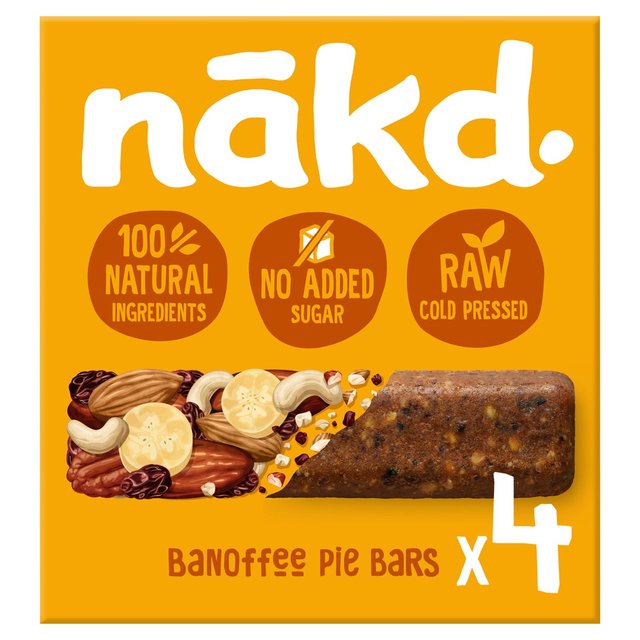 Nakd Banoffee Pie Fruit & Nut Bars, 4 x 35g