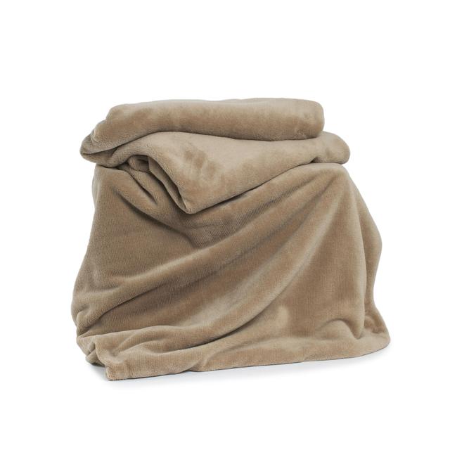 Deyongs Snuggle Touch Fleece Throw, Pebble 140X180cm